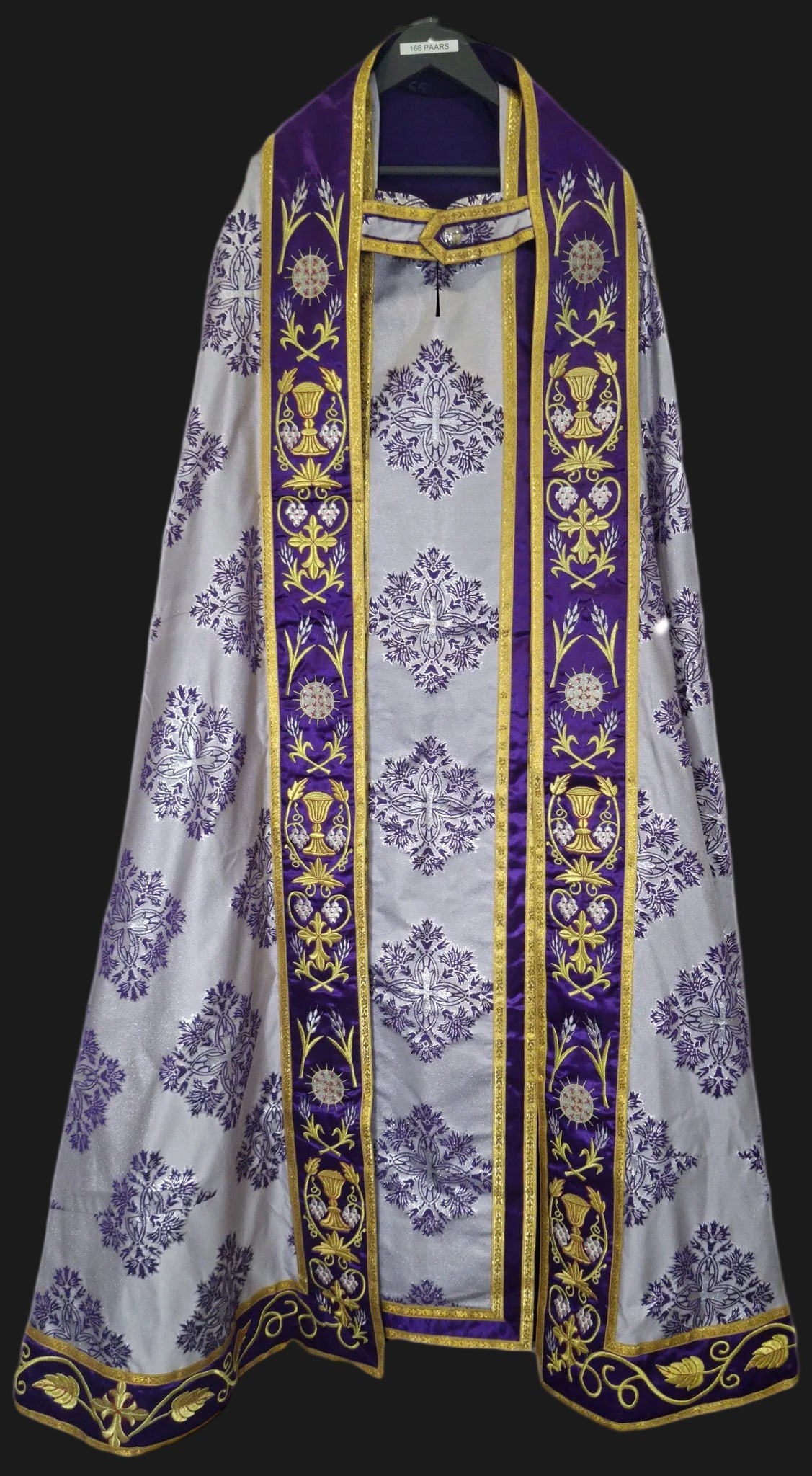 Priester-Kleding Paars & Goud 147cm