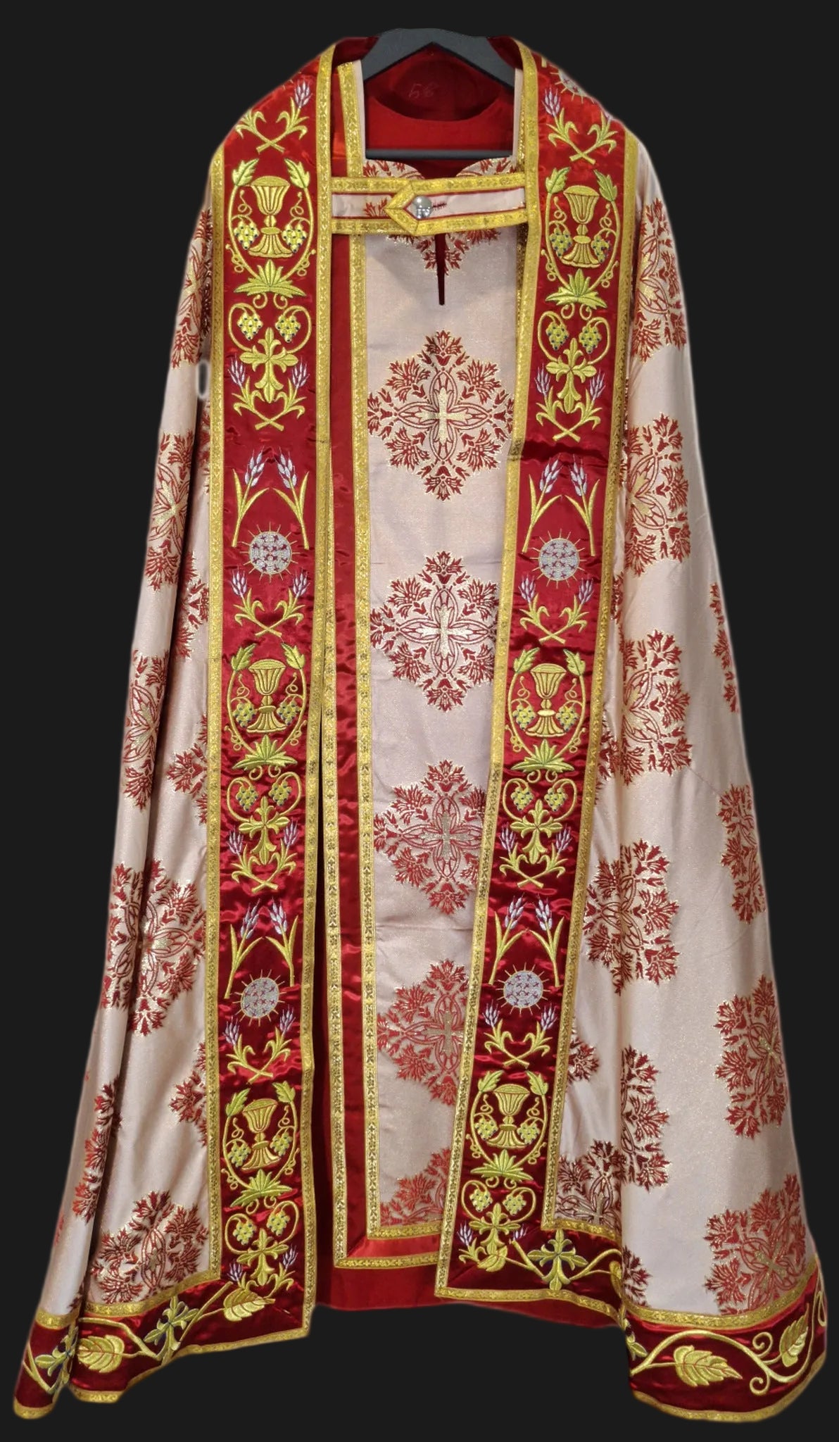 Priester-Kleding Rood & Goud 147cm