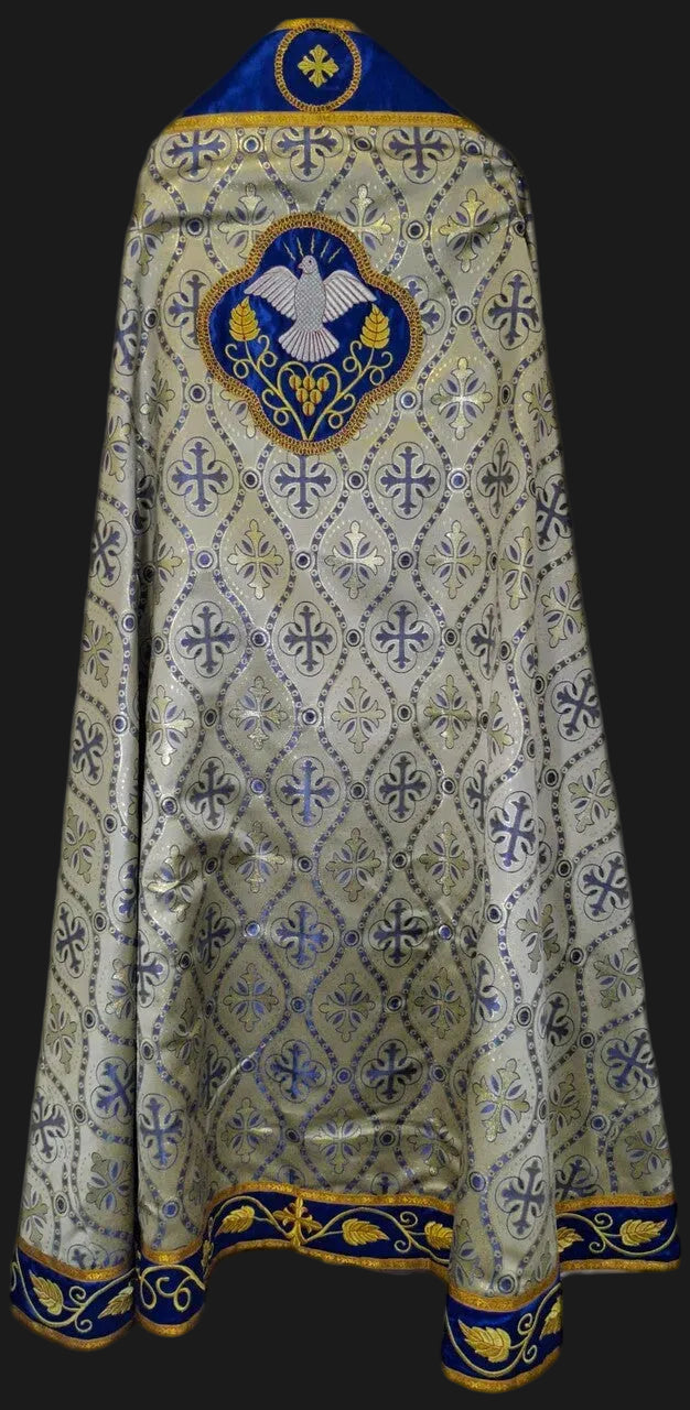 Priester-Kleding Blauw & Goud 147cm