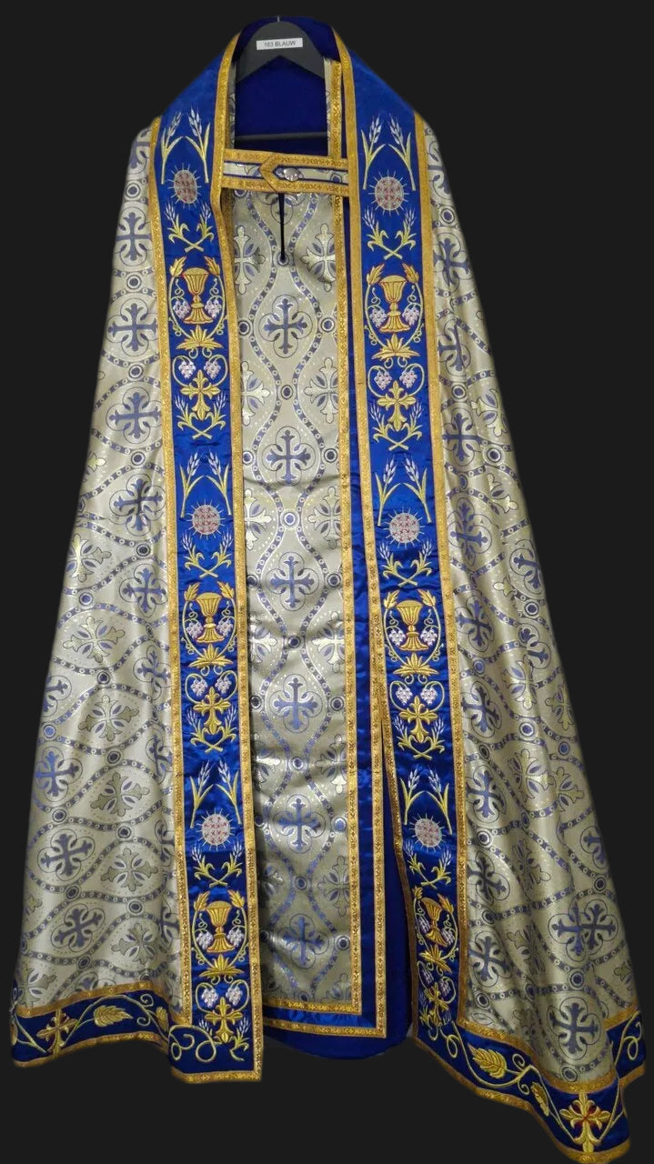 Priester-Kleding Blauw & Goud 147cm